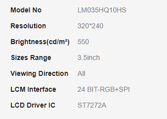3.5 дюймовый индивидуальный ЖК-дисплей HVGA 320x480 IPS TFT LCD панель OEM ODM 0