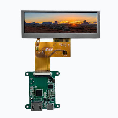 Полный просмотр 3,9 дюйма HDMI TFT LCD дисплей 480 * 128 сенсорный экран Широкая температура и высокая яркость